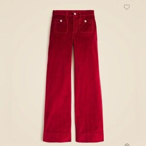 NWT J. Crew Wide-leg Velvet Sailor Trouser